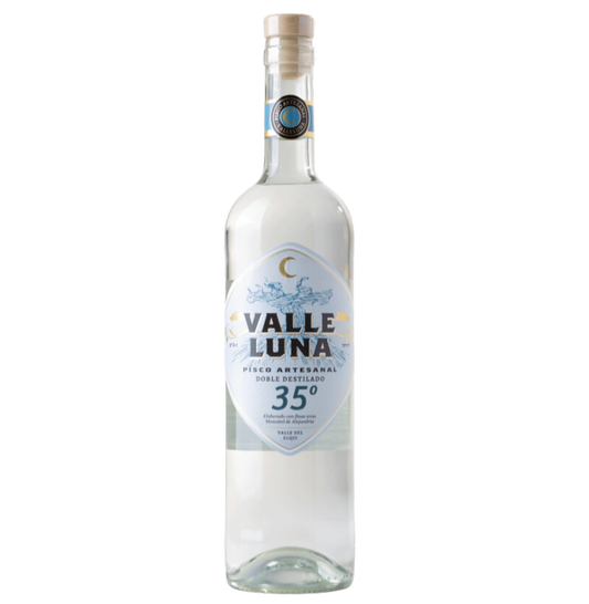 Pisco Artesanal Valle Luna Doble Destilado 35